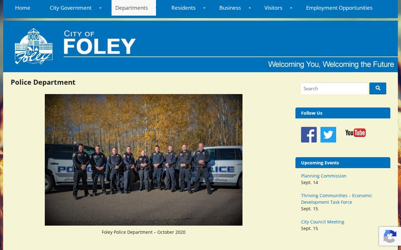 Foley warrant records: city police department contact and the Benton County Sheriff fallback route