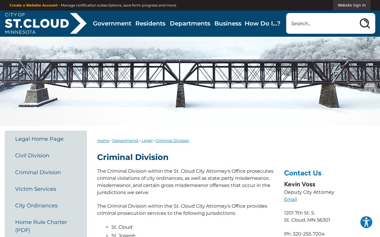 St. Cloud warrant records: city prosecution scope and county court administration routing